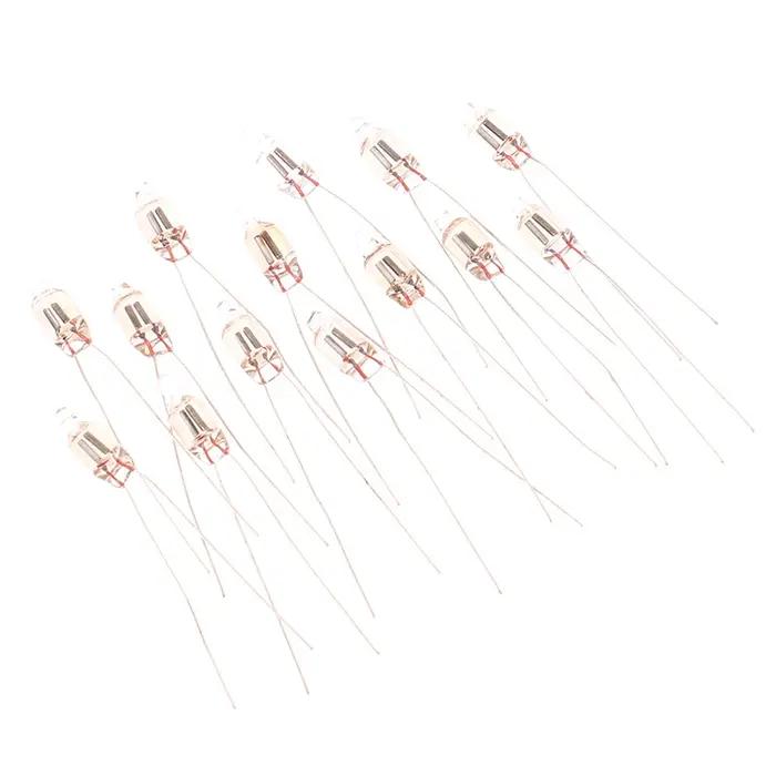 Voyant lumineux au néon, enseignes rouges, lampe 5mm, 5x13mm, ampoules 220V, bouton de commutation,