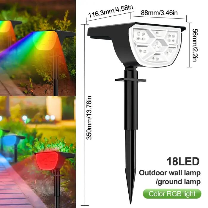 Spot solaire extérieur couleur changeante RGB 48/37/20LED
