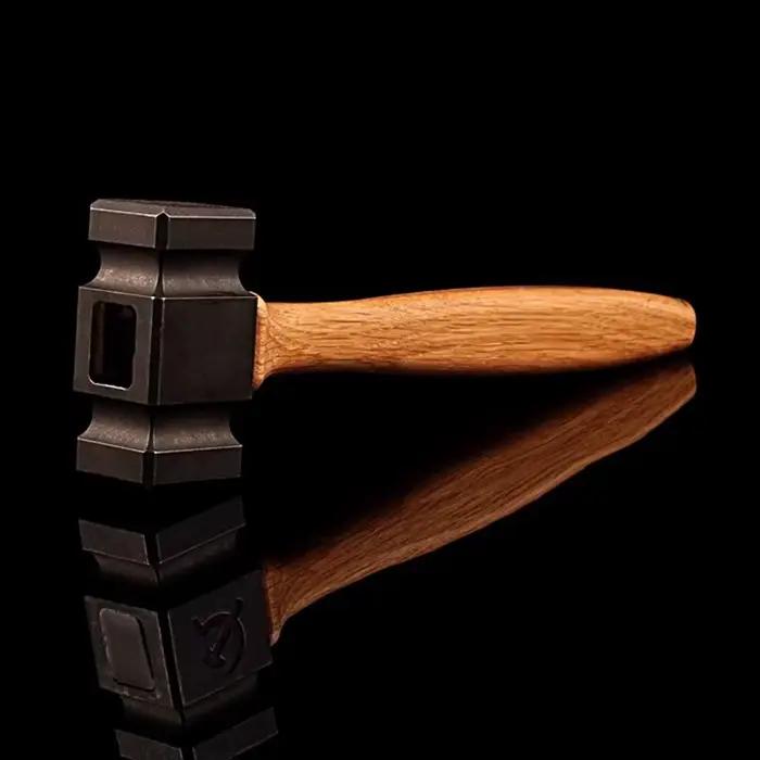 Marteau multifonctionnel en acier inoxydable avec manche en bois pour travail du bois et construction occasions spéciales