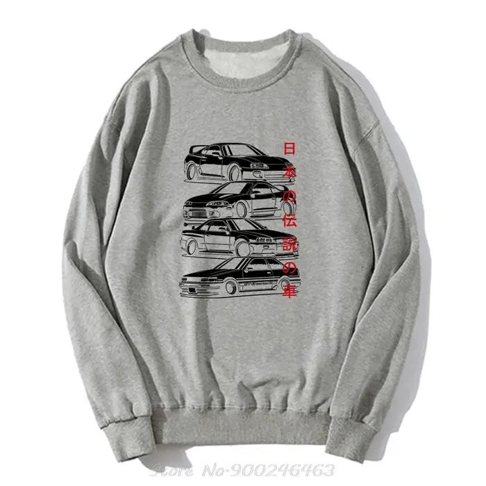 JDM sweat à capuche légendes voiture japonaise voiture de sport automobile homme adulte hauts nouveauté sweat équipage vêtements coton Hip Hop Streetwear