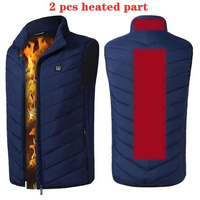 Veste thermique chauffante électrique intelligente en coton pour hommes et femmes, avec chauffage infrarouge, pour activités hivernales et randonnées