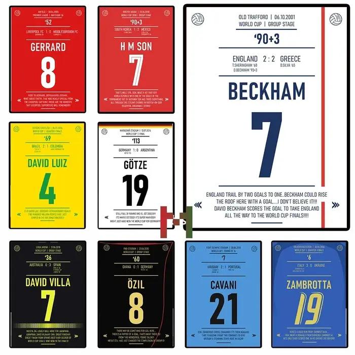 Meilleurs joueurs de Football du monde affiche toile impression joueur de Football numéro mur Art décor garçons chambre décoration icône cadeau