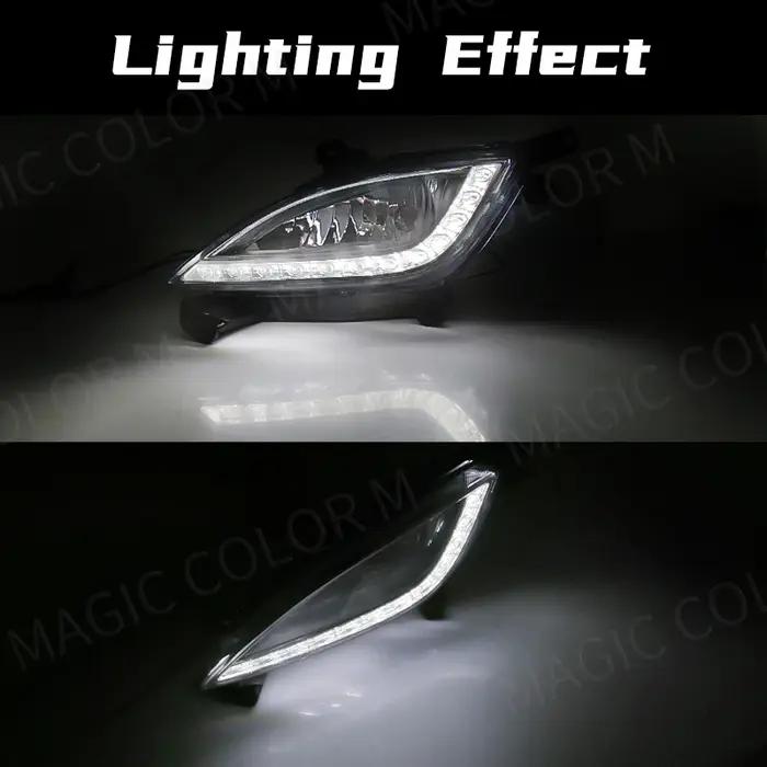 Pour Hyundai Elantra GT I30 2012 2013 2014 2015 2016 DRL couvercles antibrouillard feux diurnes voit