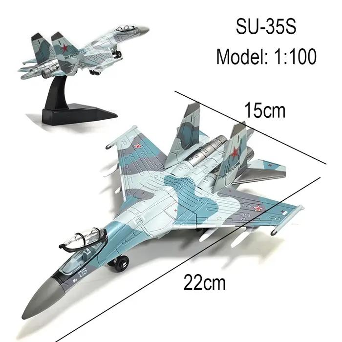 SU-35S SU-25 SU27 FA-18F Modèle d'avion de chasse militaire en plastique à assembler, décoration de collection pour la maison, cadeau créatif (y compris la base)