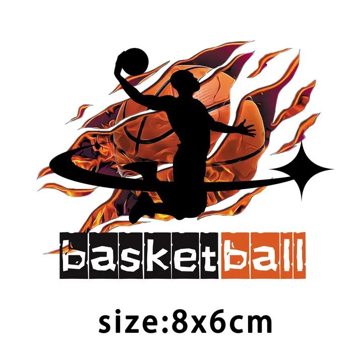 Transferts thermocollants DTF « Le garçon qui joue au basketball », prêts à poser, pour vêtements d'