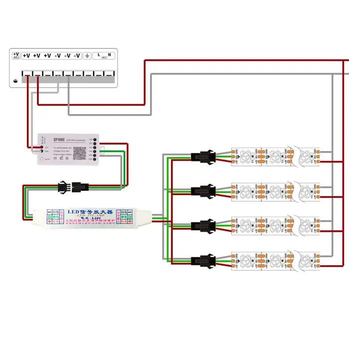 Mini répéteur d'amplificateur LED de Signal TTL pour WS2811 WS2812B SK6812, Module de chaîne de band