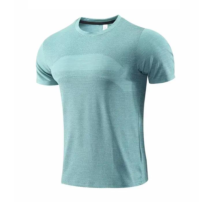 T-shirt de sport multicolore à manches courtes pour homme, maillot de gym, chemise de fitness, t-shi