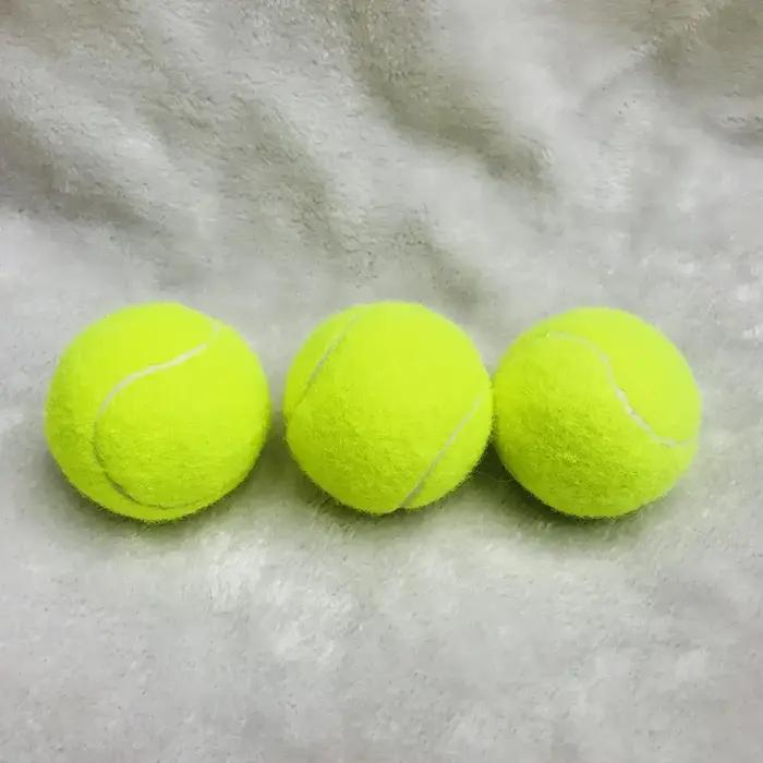Balle de tennis haute qualité jaune fluorescent pour entraînement et jeu, résistante pour chiens, ballon d'entraînement de sport de plein air