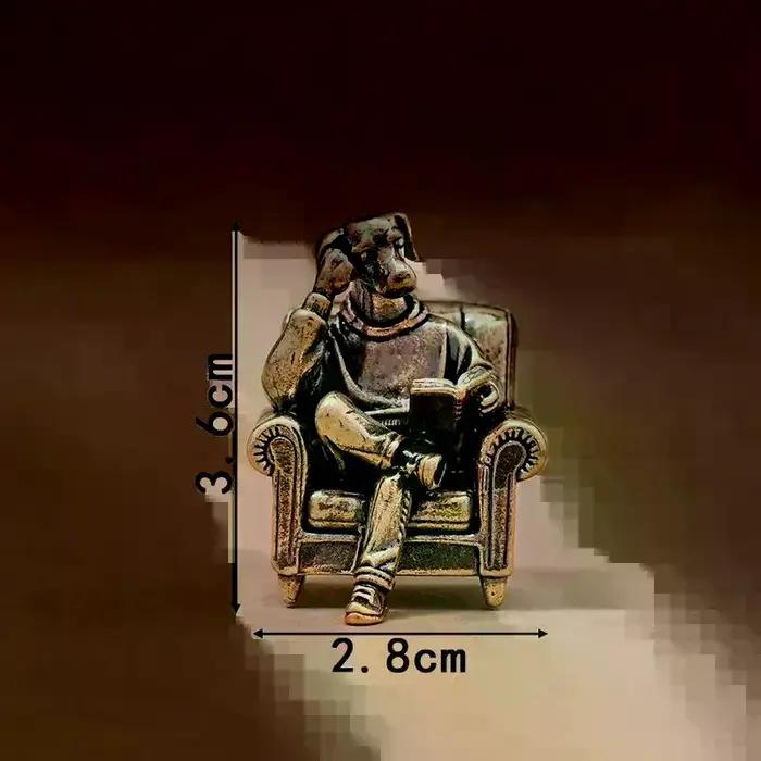 Figurine miniature Dog CEO, décoration de bureau rétro, ornement de collection