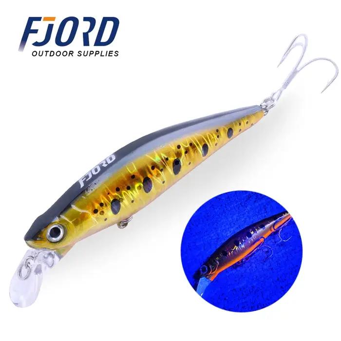 FJORD 90mm 31g Laser Miracle coulant vairon noir dur Triple crochet eau de mer eau salée SwimBait artificiel Pesca leurr