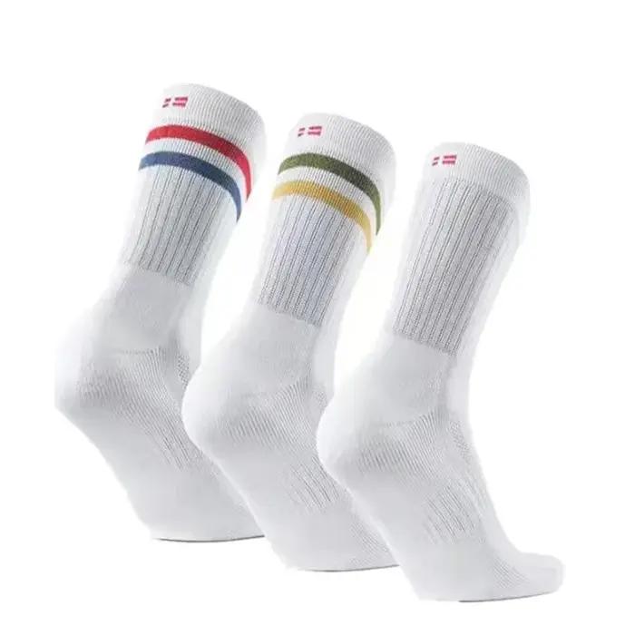 Chaussettes cyclisme rayées colorées homme femme pour vélo route chasse et sport outdoor