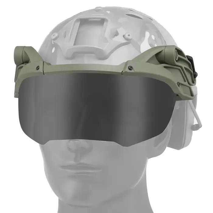 Goggles tactiques réglables pour casque de chasse - 2 lentilles interchangeables protection complète