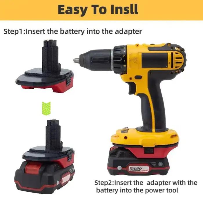 Pour adaptateur Parkside vers Dewalt pour Parkside 20V remplacer vers Dewalt 18V accessoires de conv