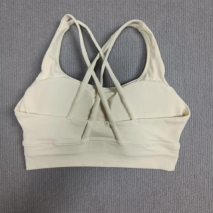 Soutien-gorge de sport de Yoga couleur unie pour femmes