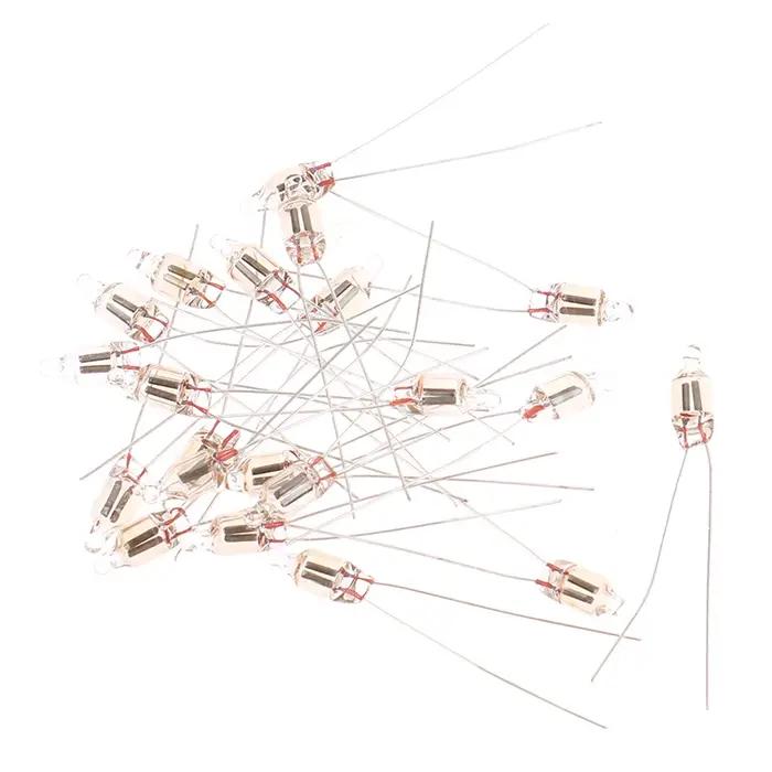 Voyant lumineux au néon, enseignes rouges, lampe 5mm, 5x13mm, ampoules 220V, bouton de commutation,