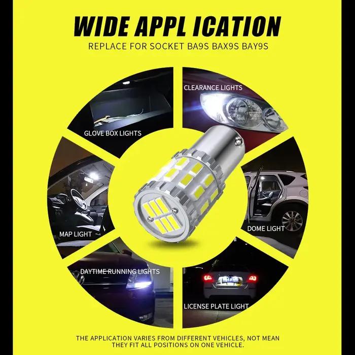 Super lumineux BA9S LED BAX9S H6W T4W BAY9S H21W ampoule 30-SMD voiture feux de recul Auto plaque d'