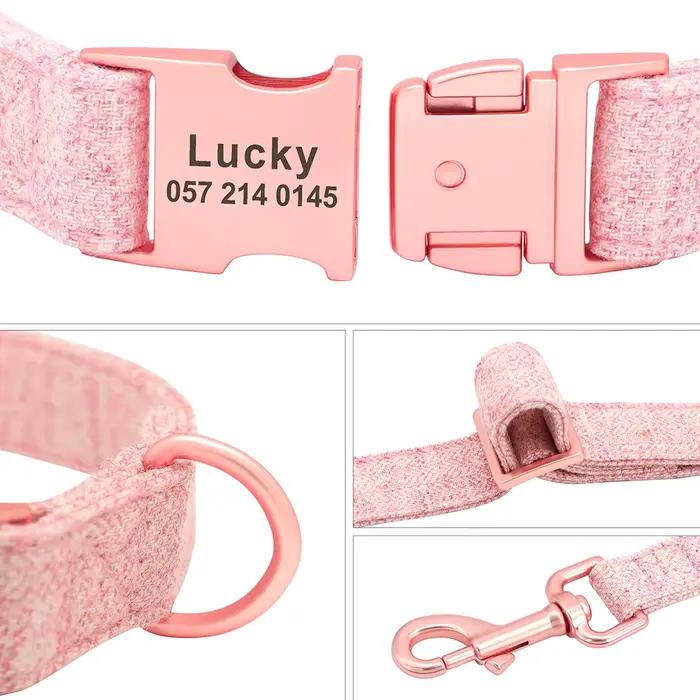 Collier en nylon personnalisé pour chien, nom gravé, ID, réglable, petit, moyen, grand chien, Chihua