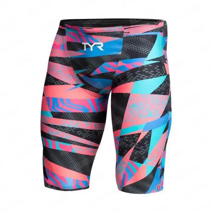 Maillot de bain pour hommes, brouilleur de natation, pratique athlétique, longueur aux genoux, short