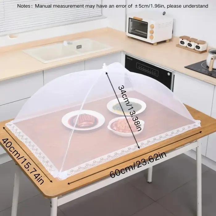 Housse en maille alimentaire pliable et lavable, Anti-moustique, Pop-Up, parapluie, couverture respirante pour repas, accessoires de cuisine