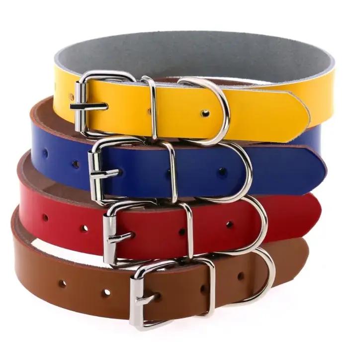 Collier pour chien réglable multi-tailles en cuir