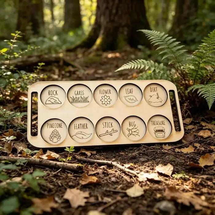 Tableau d'observation des insectes pour enfants plateaux de chasse aux trésors bois insectes exploration nature activités extérieures camping jardin cadeau amusant garçons