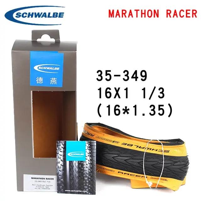 Pneu Schwalbe Marathon Inboulon 35-349 16 Pouces BMX Côté Jaune Rétro Pour Vélo Occasions Spéciales