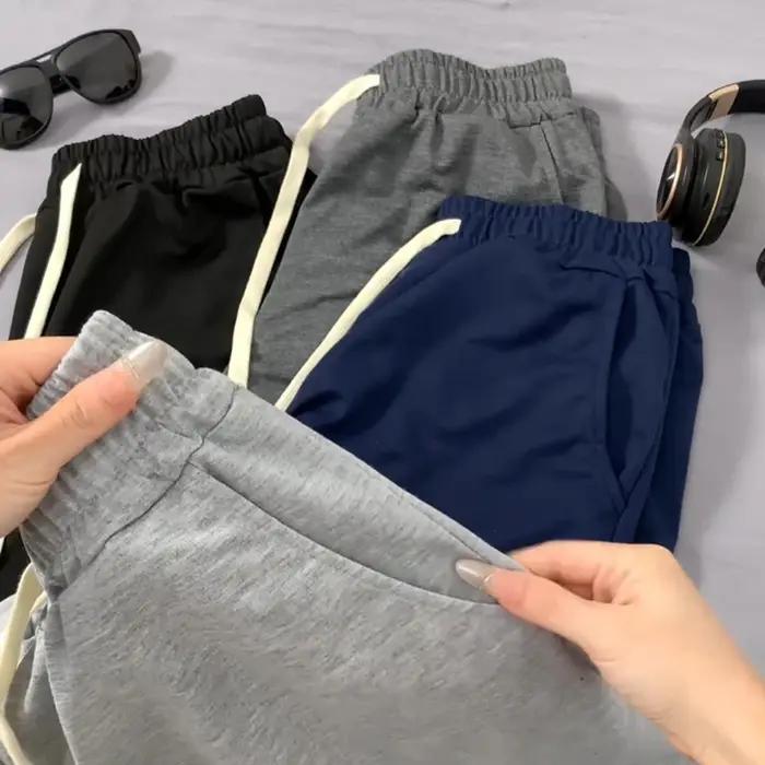 Court de sport décontracté d'été en coton pur et polyester pour homme et femme, shorts amples et pantalons de survêtement pour toutes les occasions estivales
