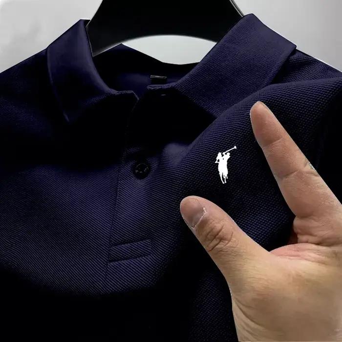 Polo à manches courtes pour homme de marque de luxe, imprimé haut de gamme, mode estivale, t-shirt à