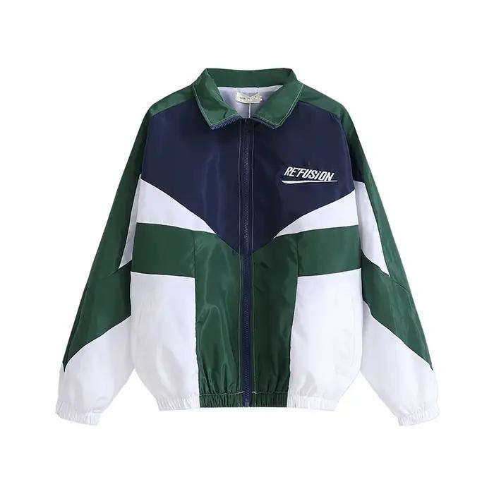 Printemps automne veste universitaire hommes Patchwork broderie Bomber