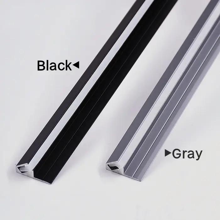 Profilé linéaire en aluminium LED monté en Surface, faisceau Oblique, diffuseur Invisible, couche d'