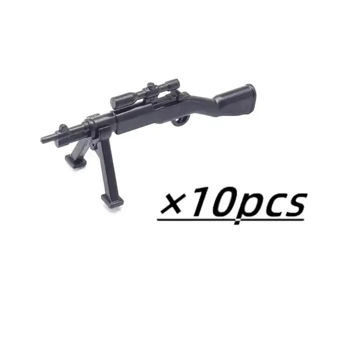 Figurines d'armes militaires, mini-accessoires, mitrailleuses légères, soldats MOC, armée, Brinquedos, pas de Playmobil, blocs de construction, jouets pour garçons