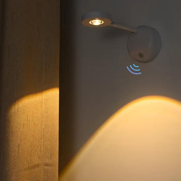 Veilleuse LED USB sans fil avec détecteur de mouvement, lampe murale pour cuisine, chambre et salon,