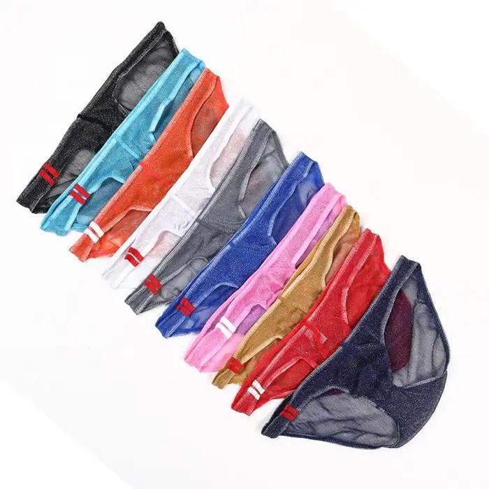 Sous-vêtements pour hommes, caleçons ultra fins, taille basse, en maille respirante