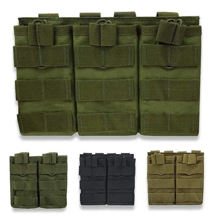 Sac de transport tactique extérieur pour chargeurs de fusil - Simple/Double/Triple - Accessoire de chasse pour armes à feu longues