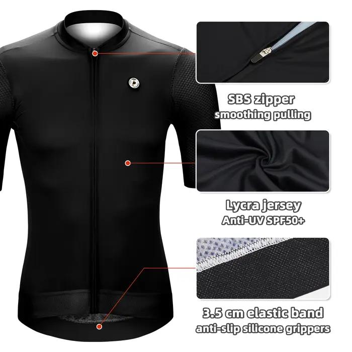DAREVIE Maillot de cyclisme SPF 50 Anti-UV niveau d'entraînement coupe ajustée petite taille hommes