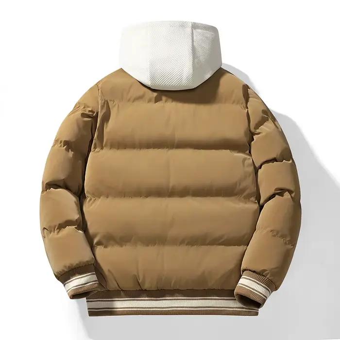 Veste Bombardier à Col Montant pour Homme, Parka Décontractée, Vêtements Grande Taille, Optique Chaude, Manteau Slim Fit, Smile, Automne et Hiver