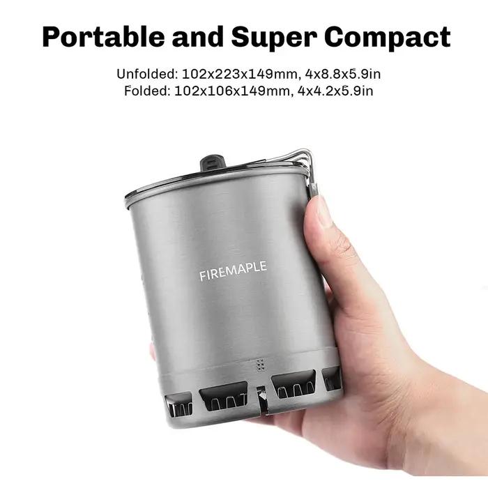 Pot ultraléger en forme d'érable de feu G3 Petrel, 600ml, léger, pour l'extérieur, échangeur de chal