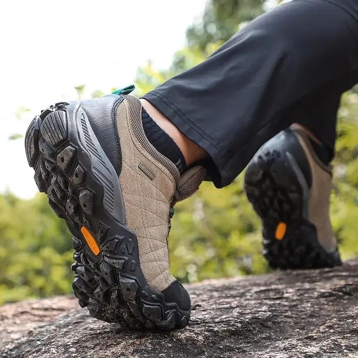 HUMTTO-Chaussures de Randonnée en Cuir pour Homme, Baskets de dehors de Plein Air, Travail, Escalade