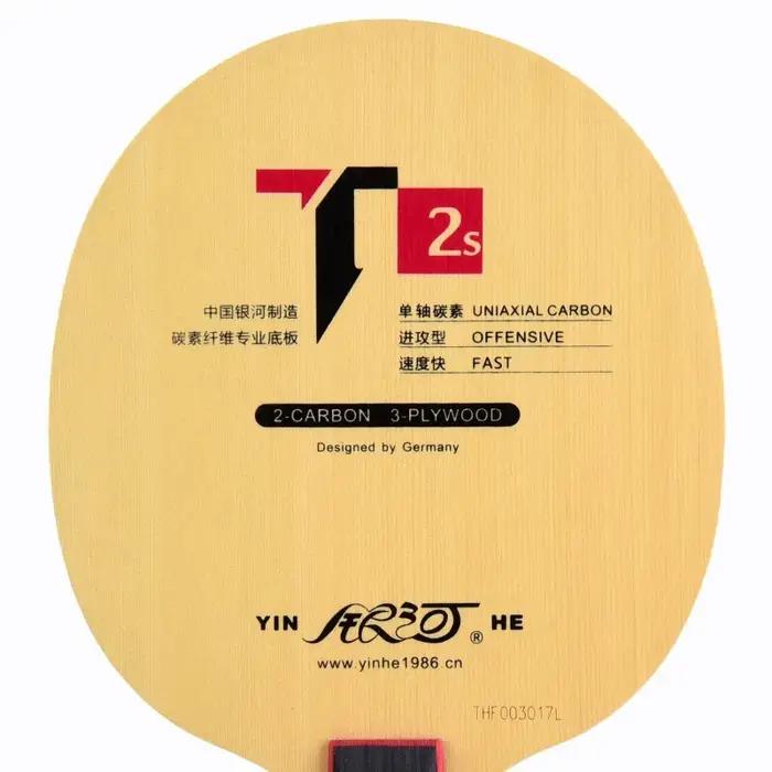 Original YINHE T2 S Hinoki carbone lame de Tennis de Table raquette boucle offensive T2S T-2S vitess