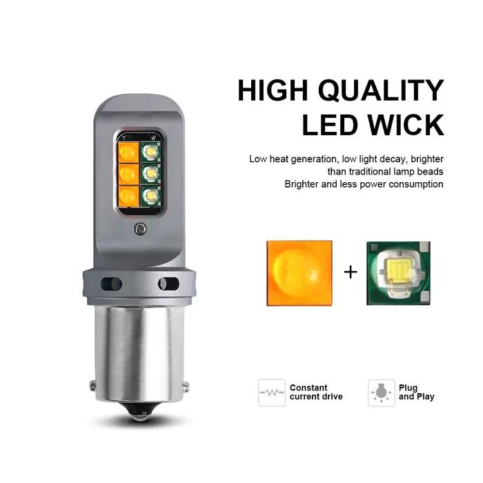 2X LED 1156 ba15s p21w LED clignotant ampoules canbus 7440 W21W T20 bau15s py21w voiture feux de jou