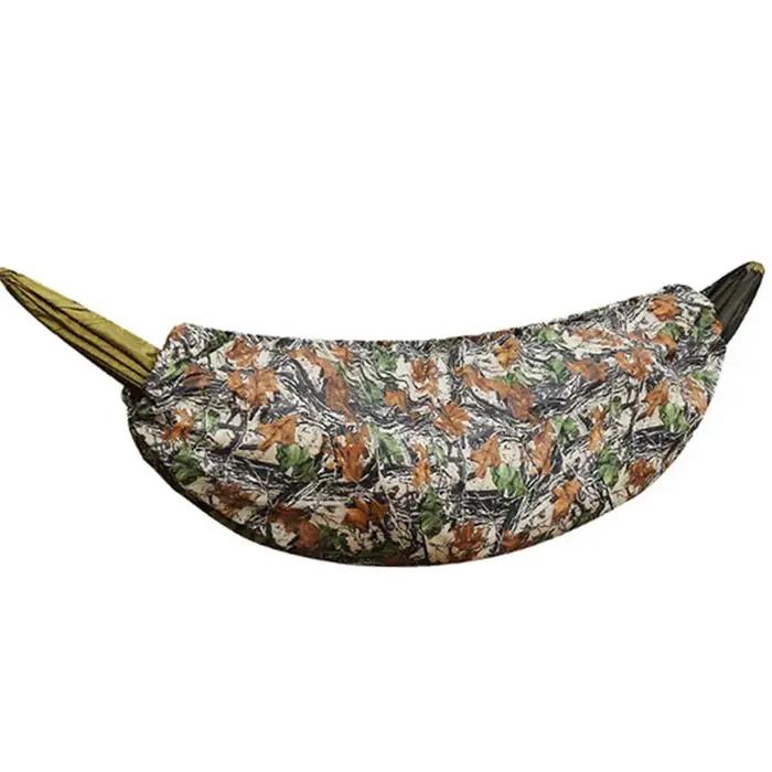 Hamacs de lit suspendus avec fermeture éclair ultraléger Portable Camping en plein air balançoire hamac adulte couvertur