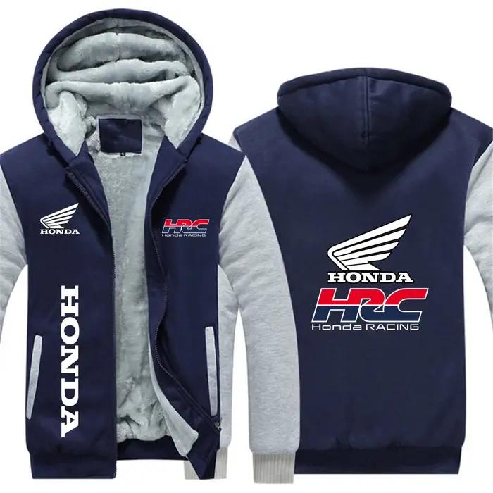 2025 Honda racing hommes nouveaux sweats à capuche automne hiver chaud épaissir polaire mode manteau
