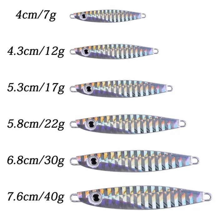 Plomb VIB pêche 7g 12g 17g 22g 30g 40g leurres légers gabarit en métal cuillère pêche d'hiver bon po
