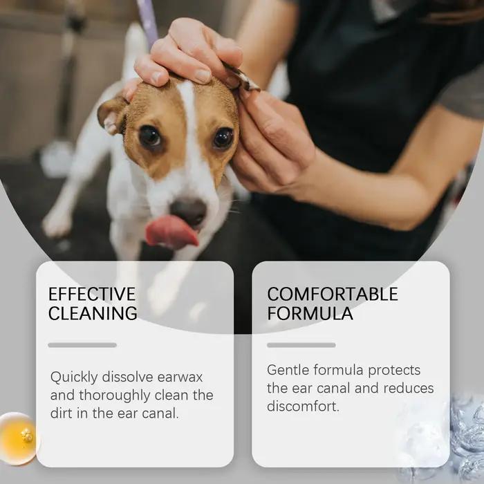 Gouttes auriculaires Pet Ear Pro pour chiens et chats : Dissolvant de cérumen