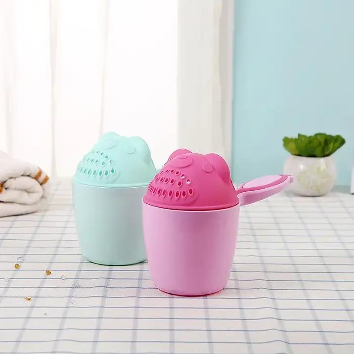 Bonnets de bain pour bébé, dessin animé mignon, tasse de shampoing pour enfants, Bailer de bain, cui