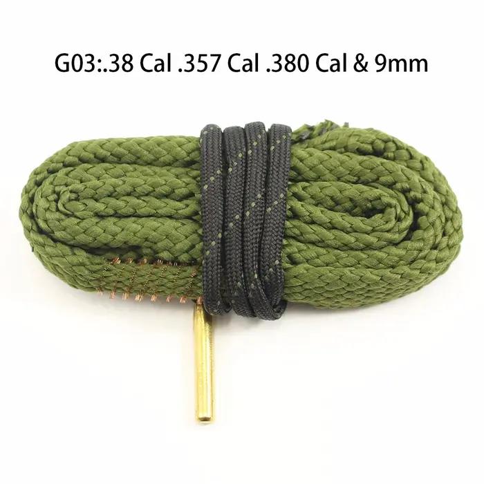 Brosses de nettoyage de canon en forme de serpent pour calibres 5.56mm/.223/.22/9mm/.380/12 GA et .30/.308 en bronze intégré pour chasseurs et tireurs