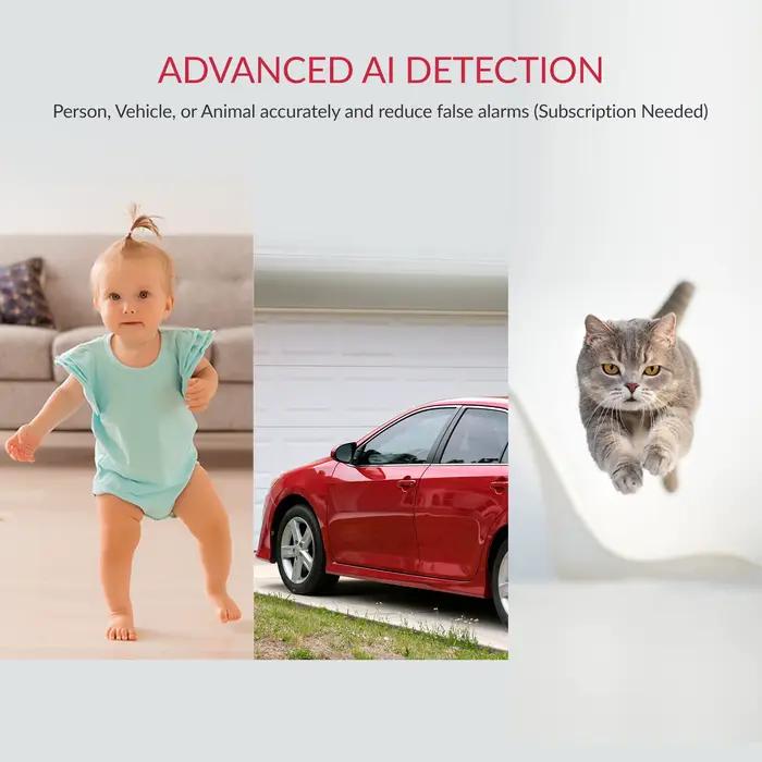 Système sécurité caméras YI 2K 3MP pack 2/3/4 surveillance maison bureau bébé nounou animaux WiFi CCTV vision nocturne