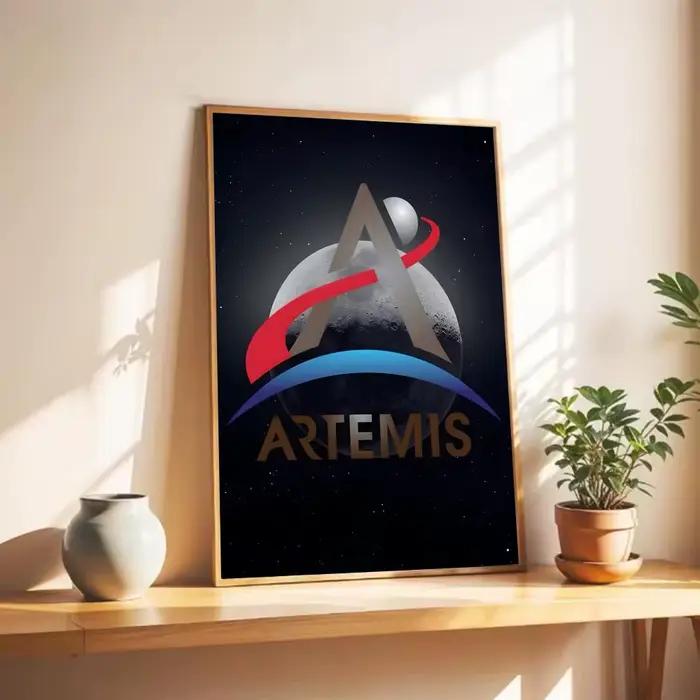 Affiche d'exploration aérospatiale A-Artemis II, impression d'art mural, affiche décorative, décoration murale, décoration de la maison, cadeau non encadré