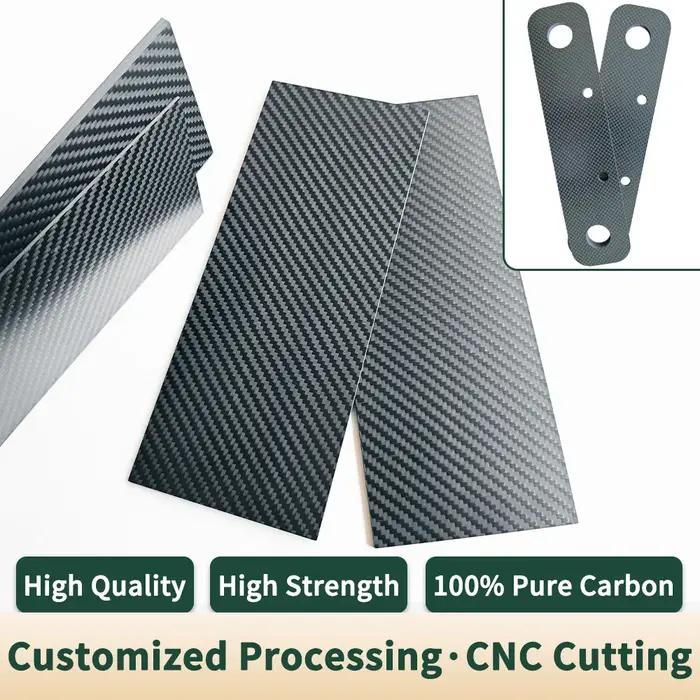 Feuilles de Fiber de carbone 3K 100mm x 250mm