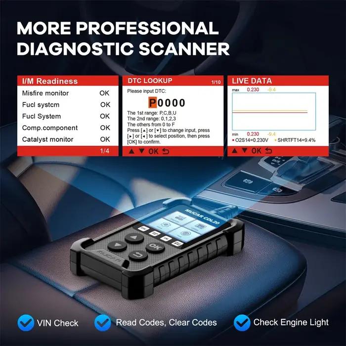 MUCAR-Lecteur de Code Automobile CDL20 OBD2, Scanner pour Vérifier la Lumière du Moteur, Capteur de